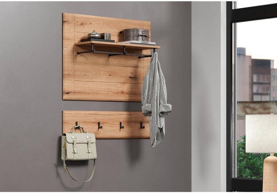 INOSIGN Wandrek Graz Afmetingen (B H D in cm): (91 70 26) kleur: wit hoogglans en eik (1 stuk) - Foto 14