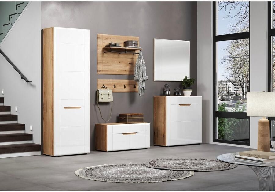 INOSIGN Wandrek Graz Afmetingen (B H D in cm): (91 70 26) kleur: wit hoogglans en eik (1 stuk) - Foto 15