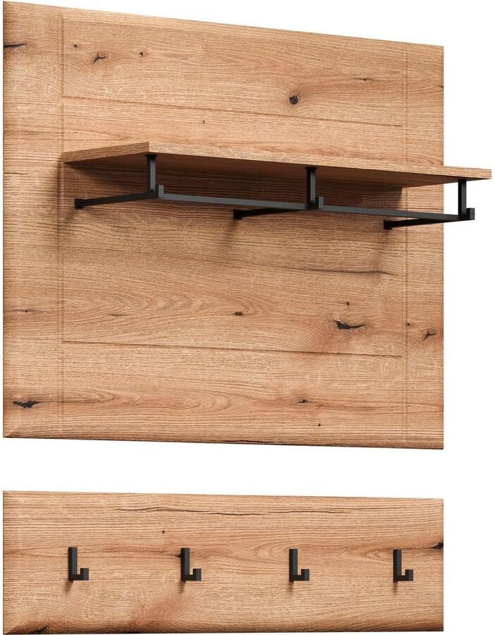 INOSIGN Wandrek Graz Afmetingen (B H D in cm): (91 70 26) kleur: wit hoogglans en eik (1 stuk) - Foto 10