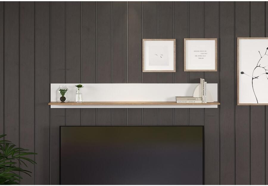 INOSIGN Wandrek Linz royale boekenplank in wit eiken wandplank (b d h) 170 18 25 cm (1 stuk) - Foto 4