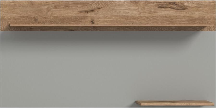 INOSIGN Wandmeubel Spezia Breedte 285cm in Lichtgrijs met Structuurachterwand Wooncombinatie woonkamer set combinatie TV-wand woonkamermeubels (set 3-delig) - Foto 7