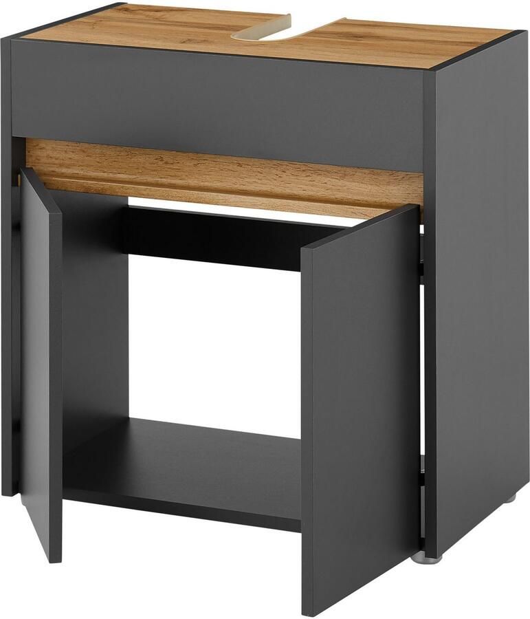 INOSIGN Wastafelonderkast CITY GIRON wastafel met grepen badkamerkast in tijdloos ontwerp - Foto 4