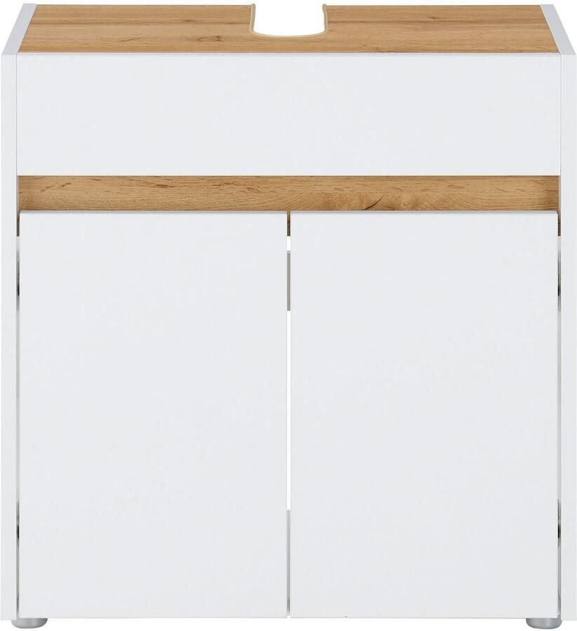 INOSIGN Wastafelonderkast CITY GIRON wastafel met grepen badkamerkast in tijdloos ontwerp