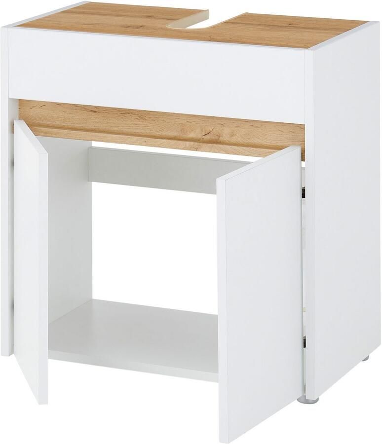 INOSIGN Wastafelonderkast CITY GIRON wastafel met grepen badkamerkast in tijdloos ontwerp - Foto 2