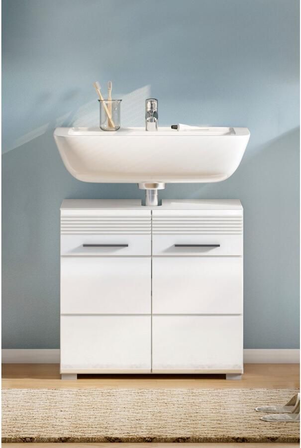 INOSIGN Wastafelonderkast Malmö breedte 60 cm 2 deuren 2 vakken met siphonaansnijding MDF-front in verschillende kleuren verkrijgbaar badkamermeubels badkamerkast commode badkamer - Foto 5