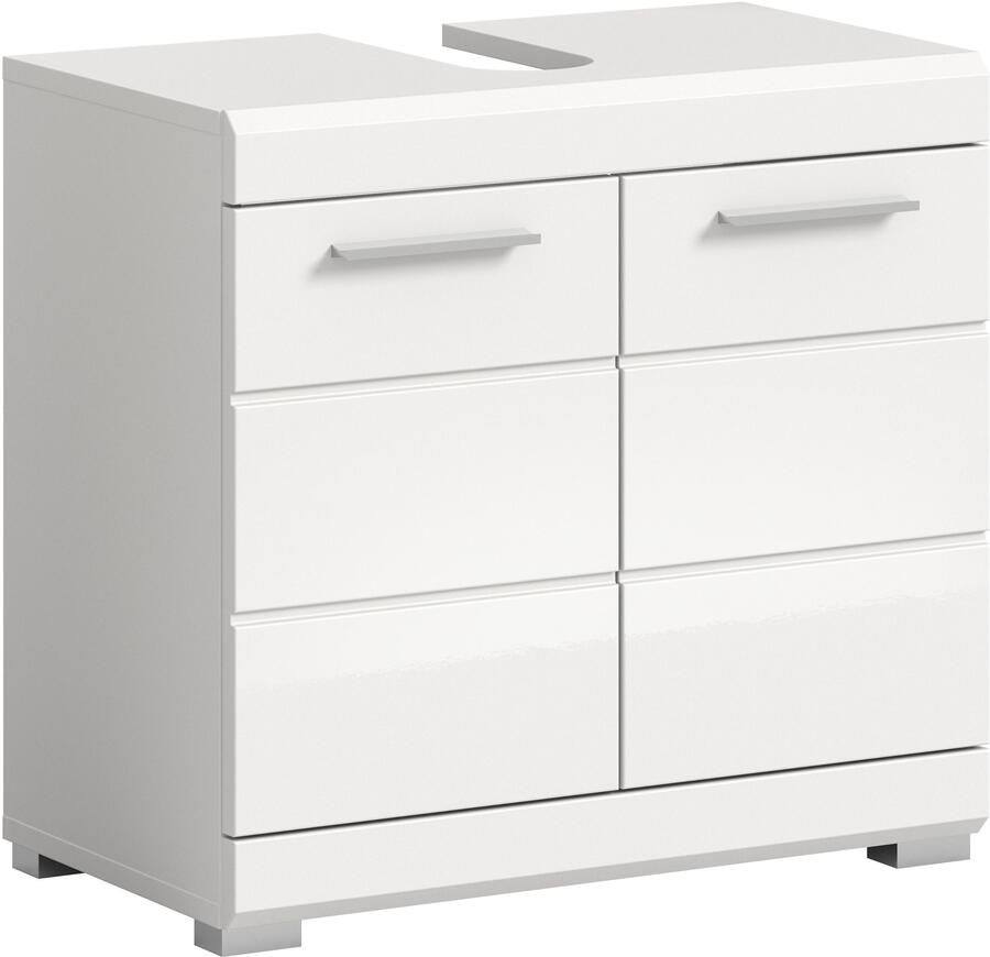 INOSIGN Wastafelonderkast Siena breedte 60 cm 2 deuren 2 vakken met sifonaansluiting MDF-front in verschillende kleuren verkrijgbaar badkamermeubels badkamerkast commode badkamer (1 stuk) - Foto 9