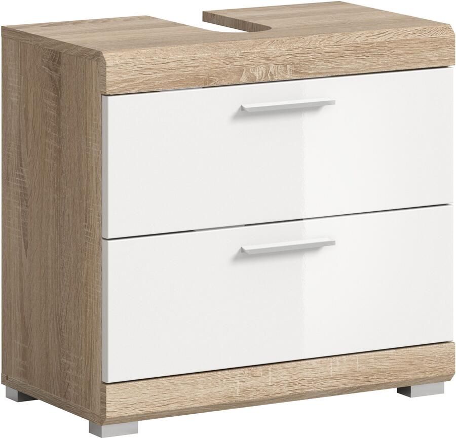 INOSIGN Wastafelonderkast Siena breedte 60 cm 2 deuren 2 vakken met sifonaansluiting MDF-front in verschillende kleuren verkrijgbaar badkamermeubels badkamerkast commode badkamer (1 stuk) - Foto 8