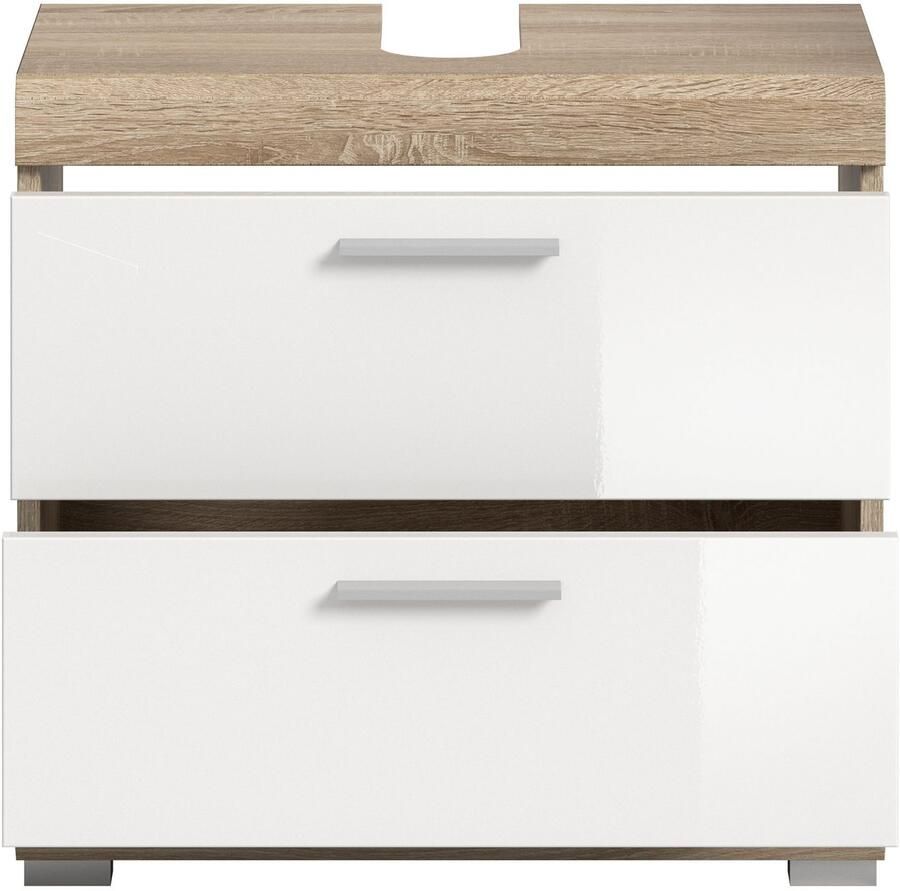 INOSIGN Wastafelonderkast Siena breedte 60 cm 2 deuren 2 vakken met sifonaansluiting MDF-front in verschillende kleuren verkrijgbaar badkamermeubels badkamerkast commode badkamer (1 stuk)