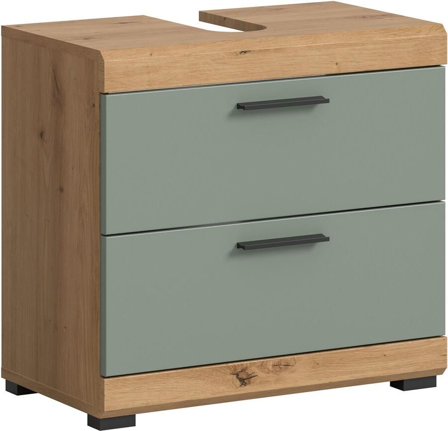 INOSIGN Wastafelonderkast Siena breedte 60 cm 2 deuren 2 vakken met sifonaansluiting MDF-front in verschillende kleuren verkrijgbaar badkamermeubels badkamerkast commode badkamer (1 stuk) - Foto 8