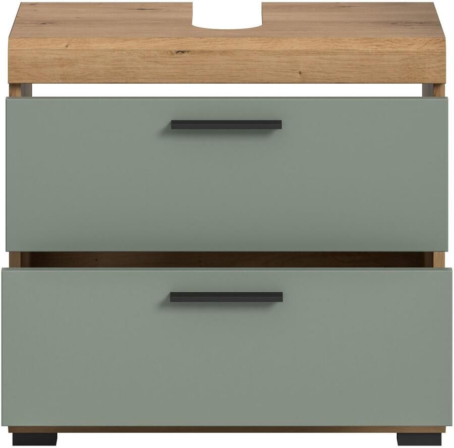 INOSIGN Wastafelonderkast Siena breedte 60 cm 2 deuren 2 vakken met sifonaansluiting MDF-front in verschillende kleuren verkrijgbaar badkamermeubels badkamerkast commode badkamer (1 stuk)