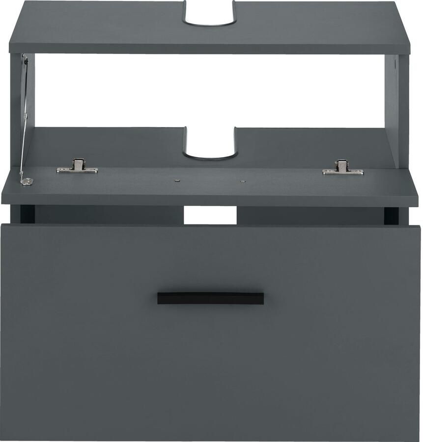 INOSIGN Wastafelonderkast Skara met klep en lade zwarte grepen breedte 60 cm hoogte 55 cm - Foto 2