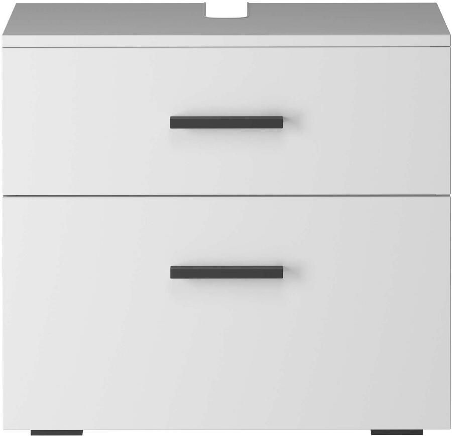 INOSIGN Wastafelonderkast Skara met klep en lade zwarte grepen breedte 60 cm hoogte 55 cm - Foto 3