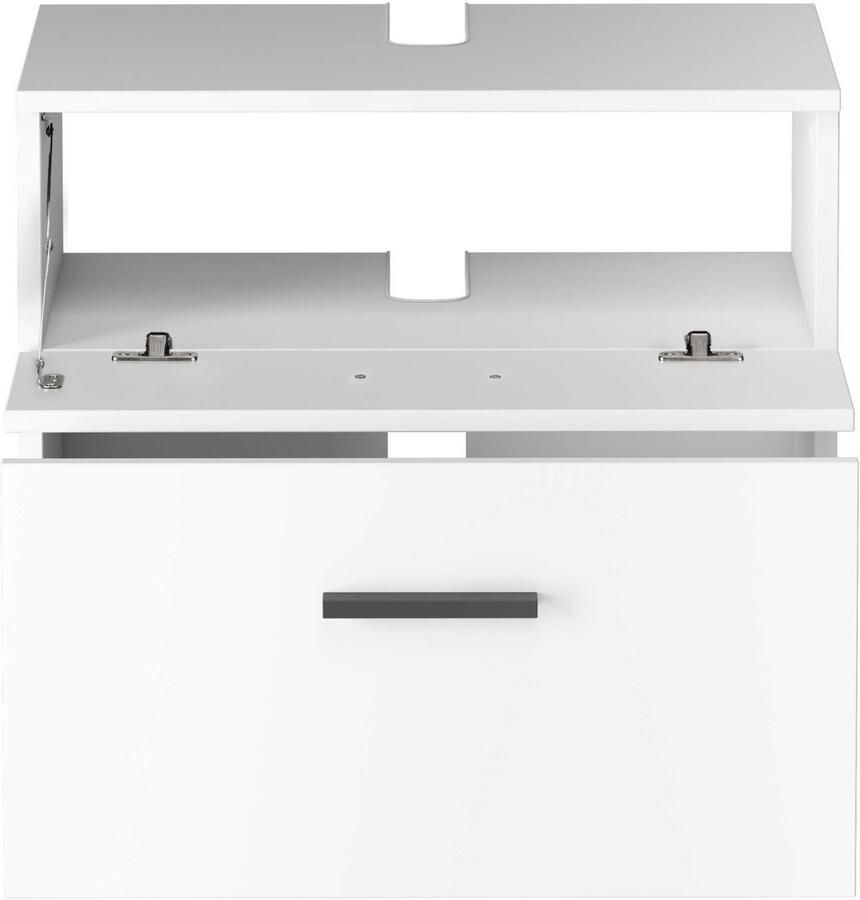 INOSIGN Wastafelonderkast Skara met klep en lade zwarte grepen breedte 60 cm hoogte 55 cm - Foto 4