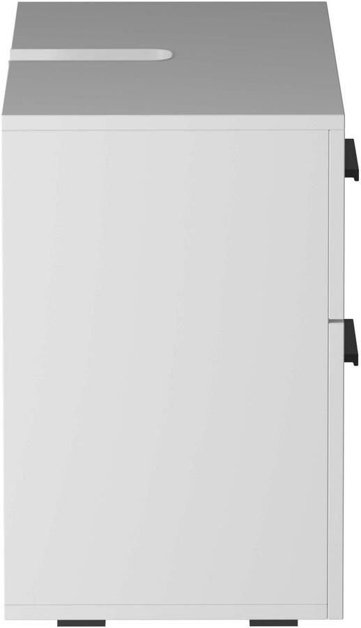 INOSIGN Wastafelonderkast Skara met klep en lade zwarte grepen breedte 60 cm hoogte 55 cm - Foto 7