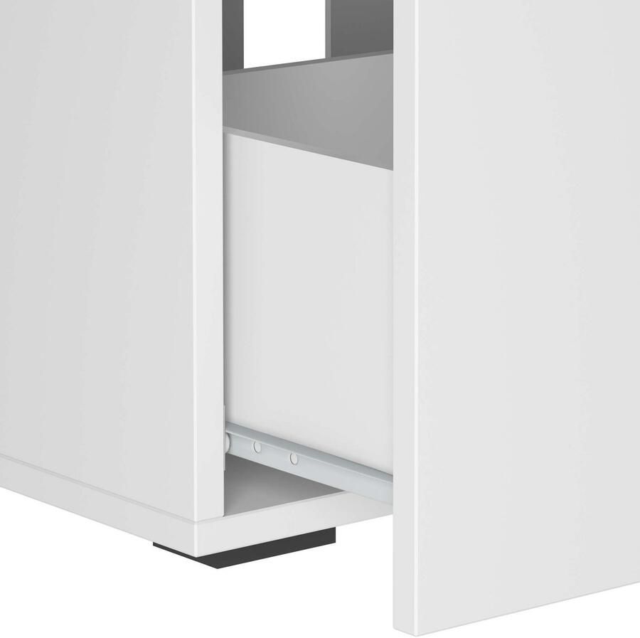 INOSIGN Wastafelonderkast Skara met klep en lade zwarte grepen breedte 60 cm hoogte 55 cm