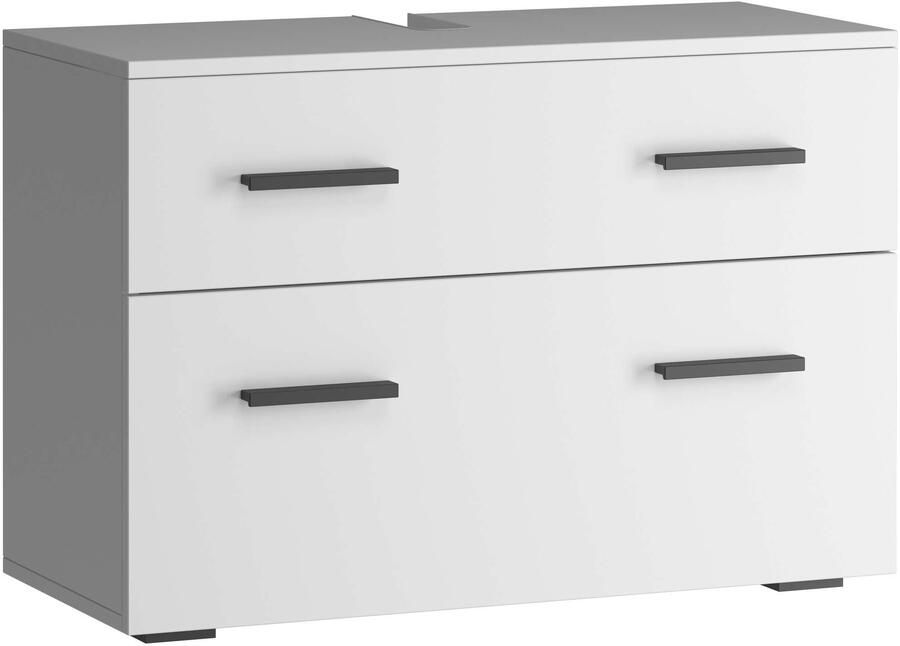 INOSIGN Wastafelonderkast Skara met klep en lade zwarte grepen breedte 80 cm hoogte 55 cm - Foto 9