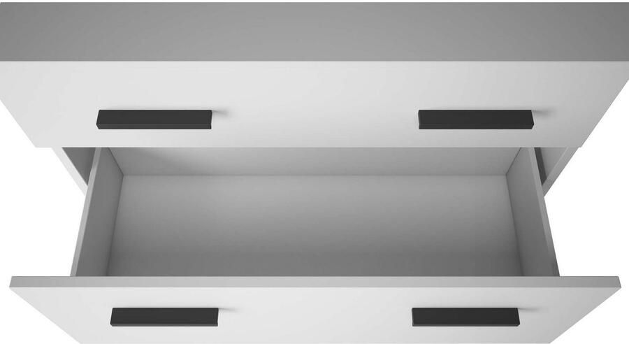 INOSIGN Wastafelonderkast Skara met klep en lade zwarte grepen breedte 80 cm hoogte 55 cm - Foto 7