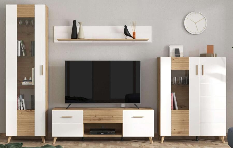 INOSIGN Woonkamerset Bretagna woonwand mediawand aanbouwwand TV-wand breedte 302 cm (complete set 4-delig) - Foto 14