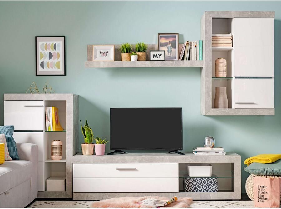 INOSIGN Woonkamerset Rosso woonwand mediawand aanbouwwand voor TV tot 60' breedte 267 cm (complete set 4-delig) - Foto 3