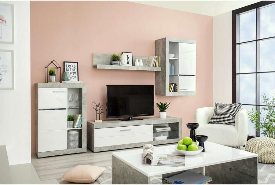 INOSIGN Woonkamerset Rosso woonwand mediawand aanbouwwand voor TV tot 60' breedte 267 cm (complete set 4-delig) - Foto 7