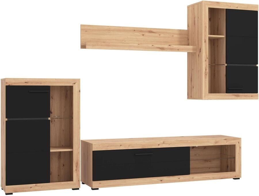 INOSIGN Woonkamerset Rosso woonwand mediawand aanbouwwand voor TV tot 60' breedte 267 cm (complete set 4-delig) - Foto 9