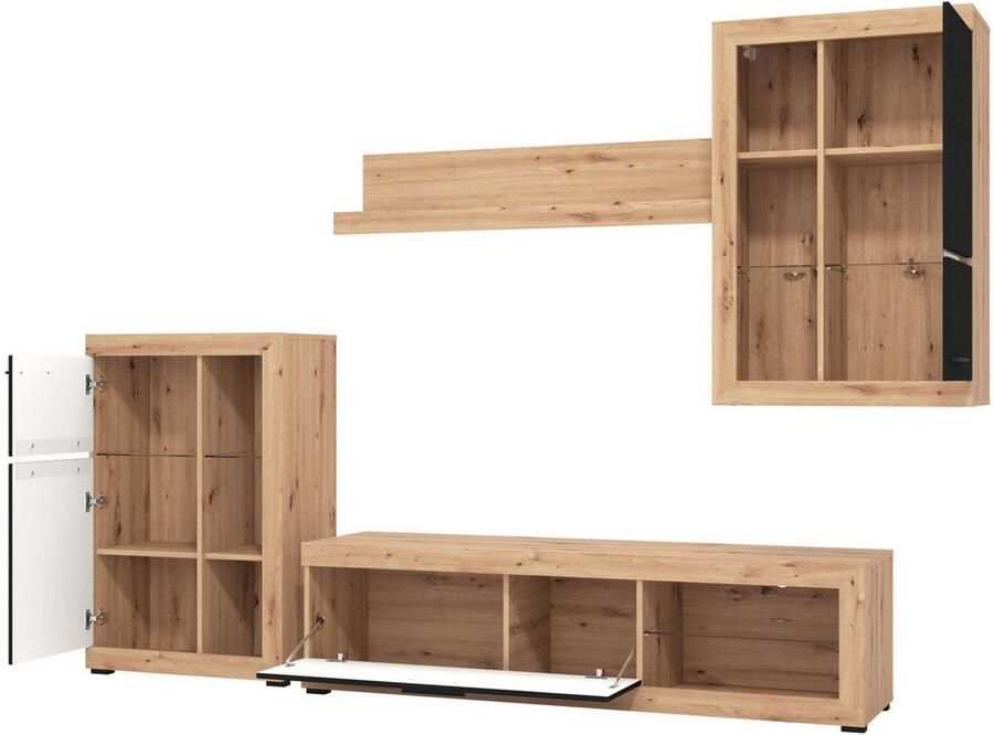 INOSIGN Woonkamerset Rosso woonwand mediawand aanbouwwand voor TV tot 60' breedte 267 cm (complete set 4-delig) - Foto 4