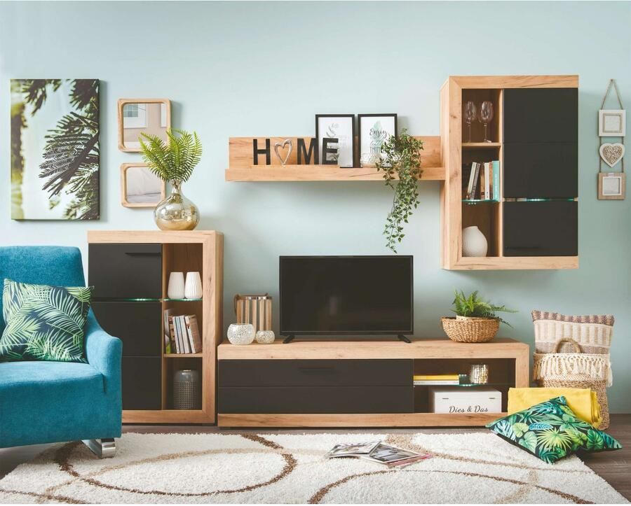 INOSIGN Woonkamerset Rosso woonwand mediawand aanbouwwand voor TV tot 60' breedte 267 cm (complete set 4-delig) - Foto 2