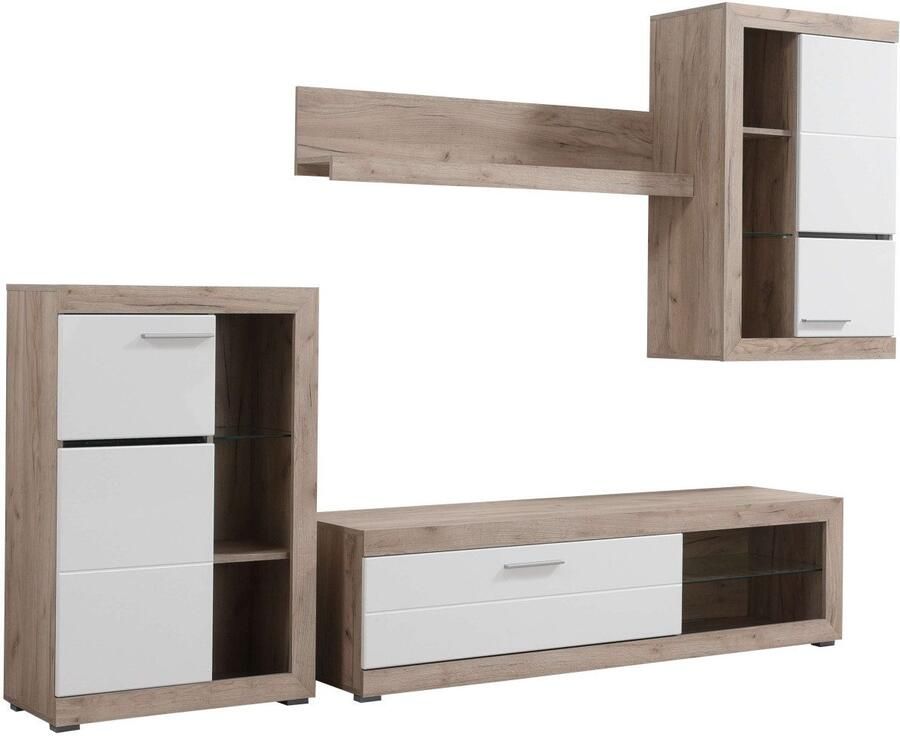 INOSIGN Woonkamerset Rosso woonwand mediawand aanbouwwand voor TV tot 60' breedte 267 cm (complete set 4-delig) - Foto 12