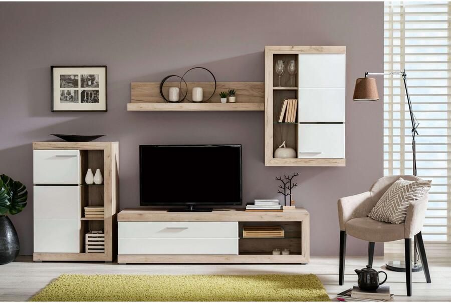 INOSIGN Woonkamerset Rosso woonwand mediawand aanbouwwand voor TV tot 60' breedte 267 cm (complete set 4-delig) - Foto 9