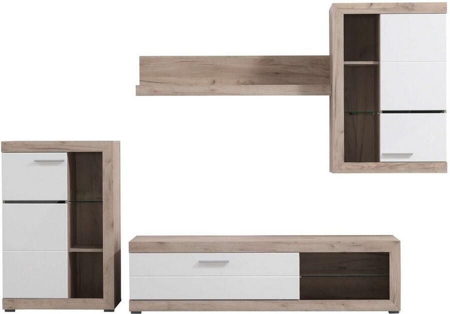 INOSIGN Woonkamerset Rosso woonwand mediawand aanbouwwand voor TV tot 60' breedte 267 cm (complete set 4-delig) - Foto 7