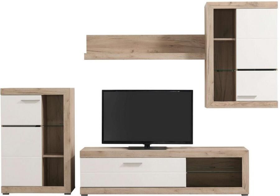 INOSIGN Woonkamerset Rosso woonwand mediawand aanbouwwand voor TV tot 60' breedte 267 cm (complete set 4-delig) - Foto 8