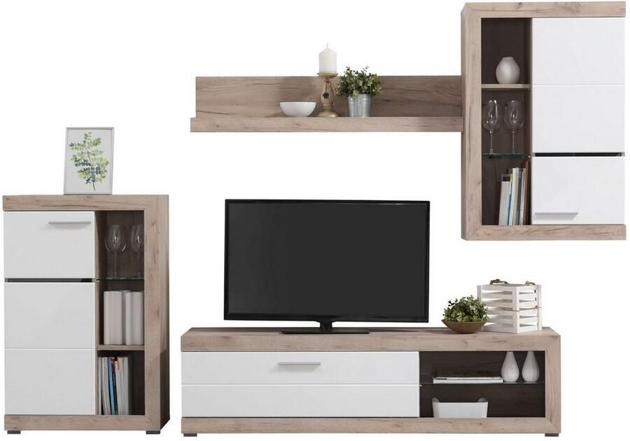 INOSIGN Woonkamerset Rosso woonwand mediawand aanbouwwand voor TV tot 60' breedte 267 cm (complete set 4-delig) - Foto 6