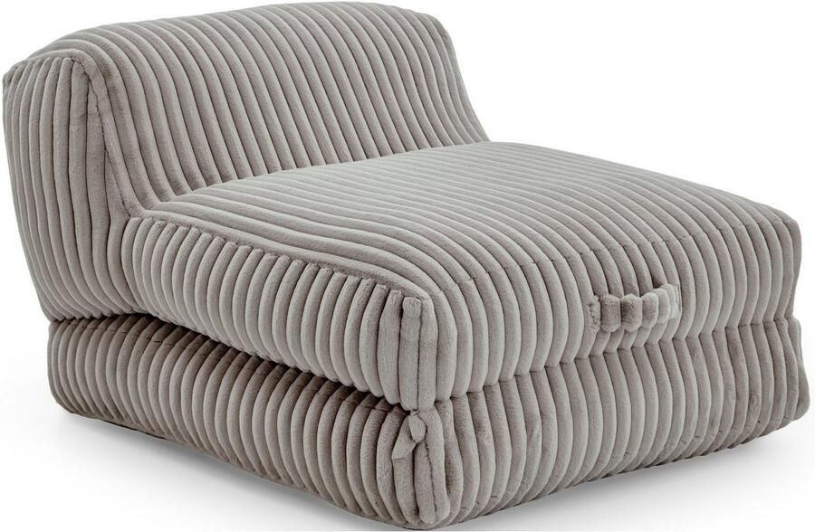 INOSIGN XXL-fauteuil Pia Loungestoel in Megacord 2 maten slaapfunctie en poef voetenbank functie - Foto 2