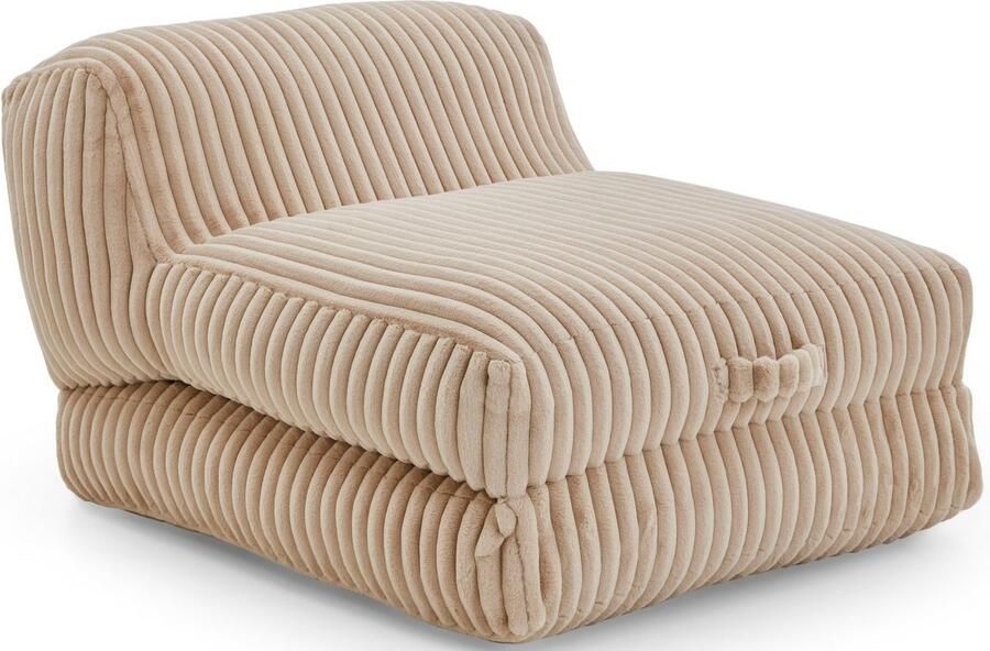 INOSIGN XXL-fauteuil Pia Loungestoel in Megacord 2 maten slaapfunctie en poef voetenbank functie - Foto 2