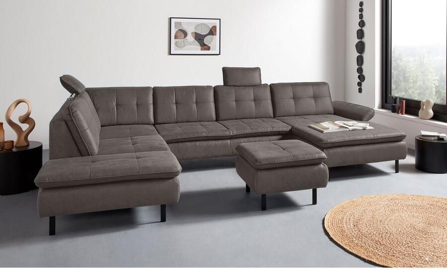 INOSIGN Zithoek Birkholm U-vorm Verstelbare armleuningen ook in Easy Clean bekleding met water te reinigen - Foto 4