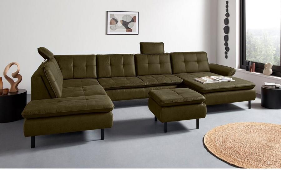 INOSIGN Zithoek Birkholm U-vorm Verstelbare armleuningen ook in Easy Clean bekleding met water te reinigen - Foto 4
