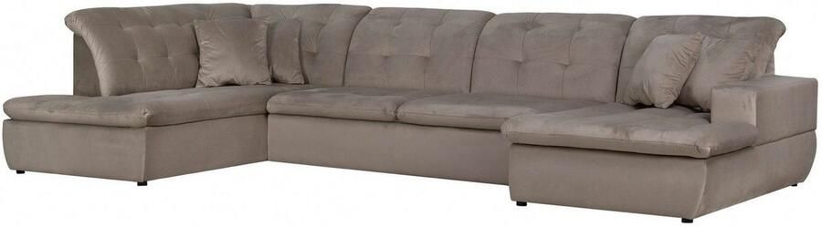 INOSIGN Zithoek BRISBANE nieuw U-model met verfijnd gestikt patroon matte look incl. sierkussens - Foto 5