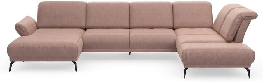 INOSIGN Zithoek Coco U-vorm Verstelbare zitdiepte armleuning en hoofdeind cordbekleding poothoogte 15 cm - Foto 8