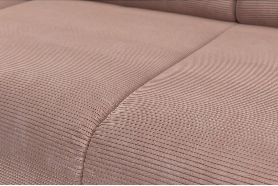 INOSIGN Zithoek Coco U-vorm Verstelbare zitdiepte armleuning en hoofdeind cordbekleding poothoogte 15 cm - Foto 4