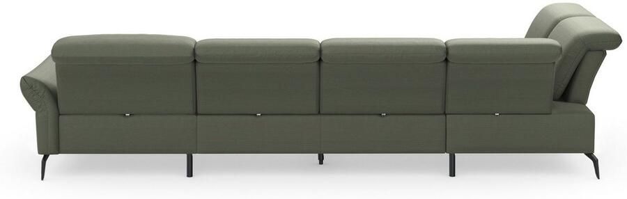 INOSIGN Zithoek Coco U-vorm Verstelbare zitdiepte armleuning en hoofdeind cordbekleding poothoogte 15 cm - Foto 7