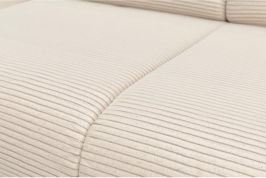 INOSIGN Zithoek Coco U-vorm Verstelbare zitdiepte armleuning en hoofdeind cordbekleding poothoogte 15 cm - Foto 4