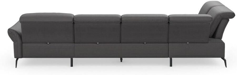 INOSIGN Zithoek Coco U-vorm Verstelbare zitdiepte armleuning en hoofdeind cordbekleding poothoogte 15 cm - Foto 7