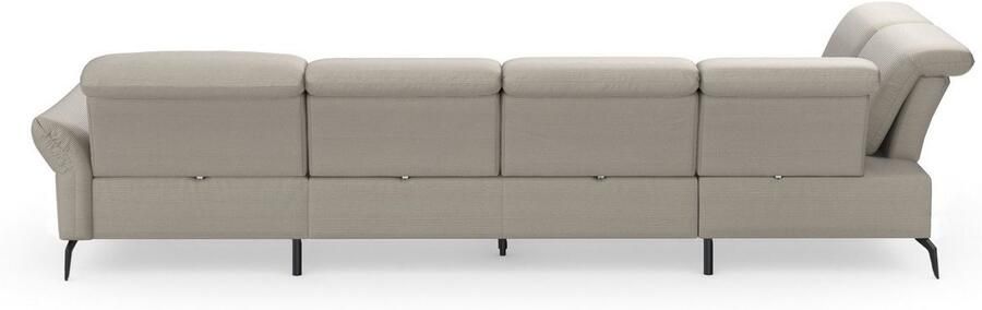 INOSIGN Zithoek Coco U-vorm Verstelbare zitdiepte armleuning en hoofdeind cordbekleding poothoogte 15 cm - Foto 7