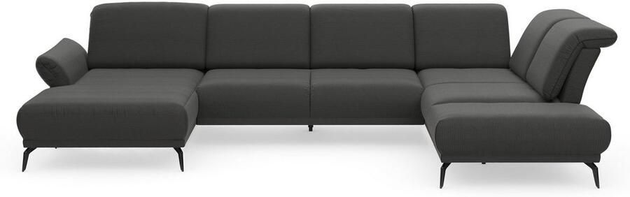 INOSIGN Zithoek Coco U-vorm Verstelbare zitdiepte armleuning en hoofdeind cordbekleding poothoogte 15 cm - Foto 8