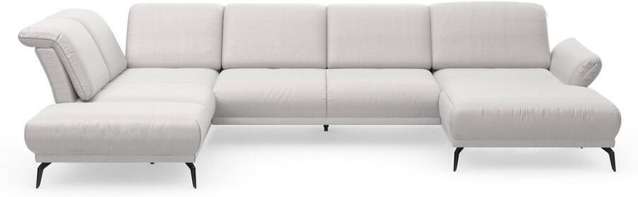 INOSIGN Zithoek Coco U-vorm Verstelbare zitdiepte armleuning en hoofdeind cordbekleding poothoogte 15 cm - Foto 7