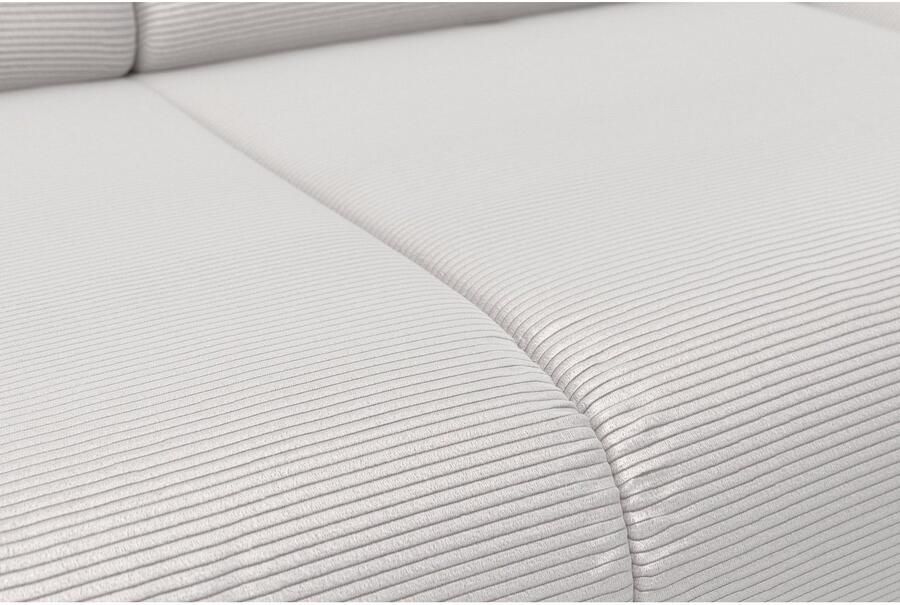 INOSIGN Zithoek Coco U-vorm Verstelbare zitdiepte armleuning en hoofdeind cordbekleding poothoogte 15 cm - Foto 4