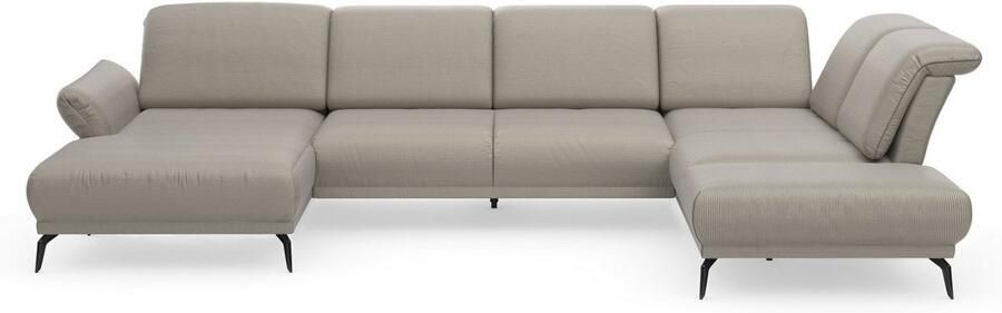 INOSIGN Zithoek Coco U-vorm Verstelbare zitdiepte armleuning en hoofdeind cordbekleding poothoogte 15 cm - Foto 8