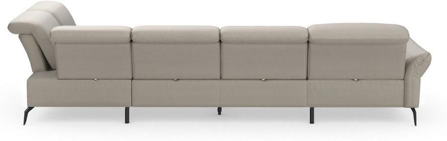 INOSIGN Zithoek Coco U-vorm Verstelbare zitdiepte armleuning en hoofdeind cordbekleding poothoogte 15 cm - Foto 7