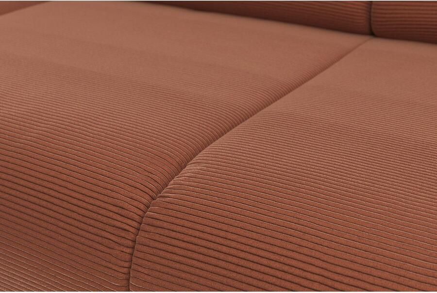 INOSIGN Zithoek Coco U-vorm Verstelbare zitdiepte armleuning en hoofdeind cordbekleding poothoogte 15 cm - Foto 4