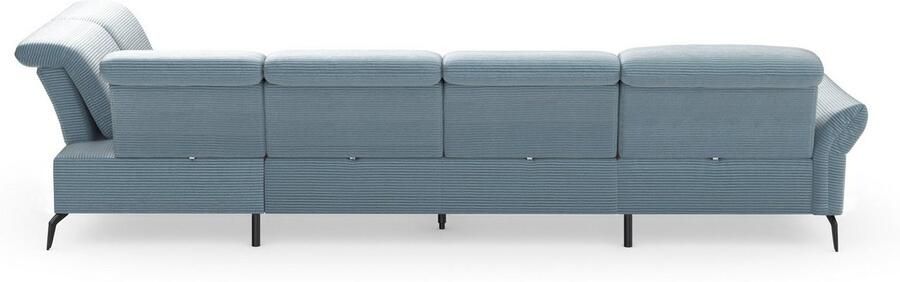 INOSIGN Zithoek Coco U-vorm Verstelbare zitdiepte armleuning en hoofdeind cordbekleding poothoogte 15 cm - Foto 7